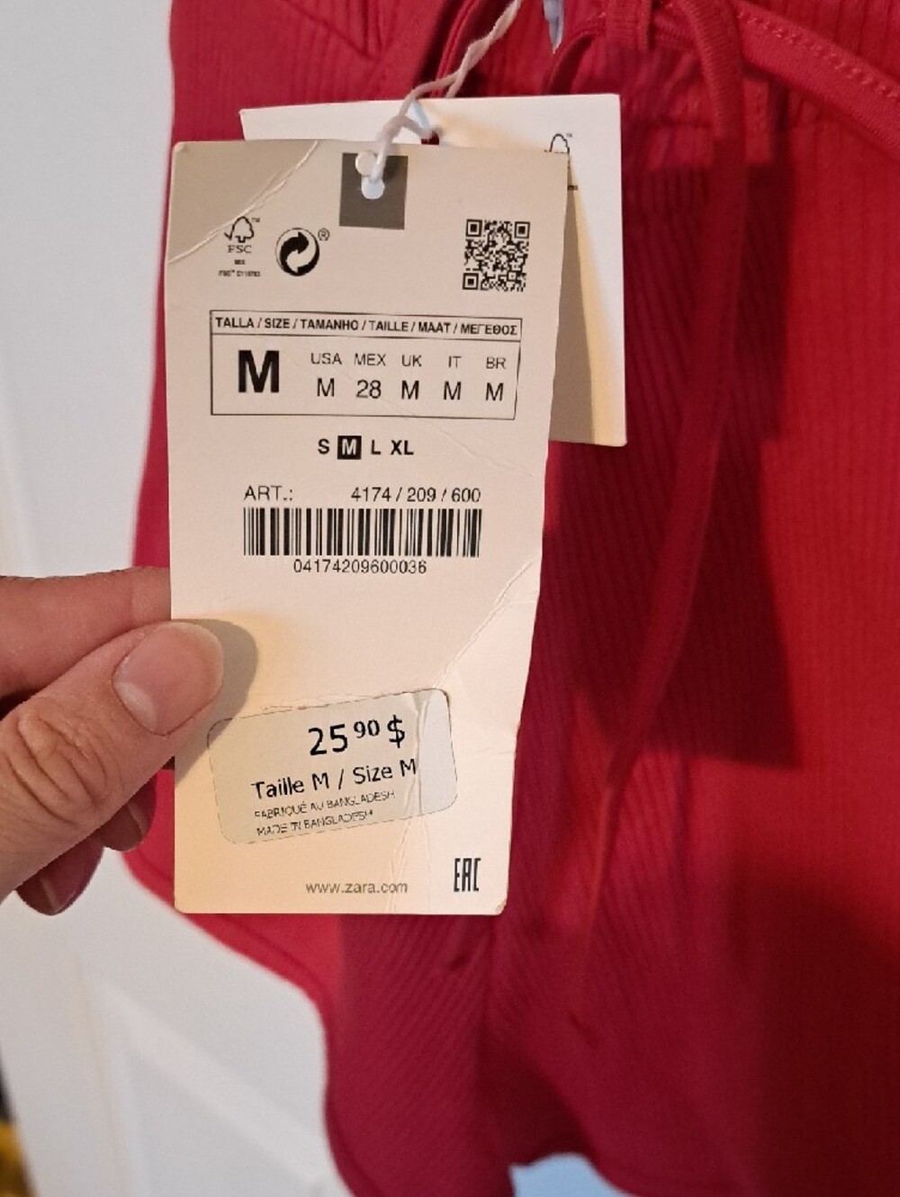 Zara Red Ribbed Halter Romper - Picture 5 of 7